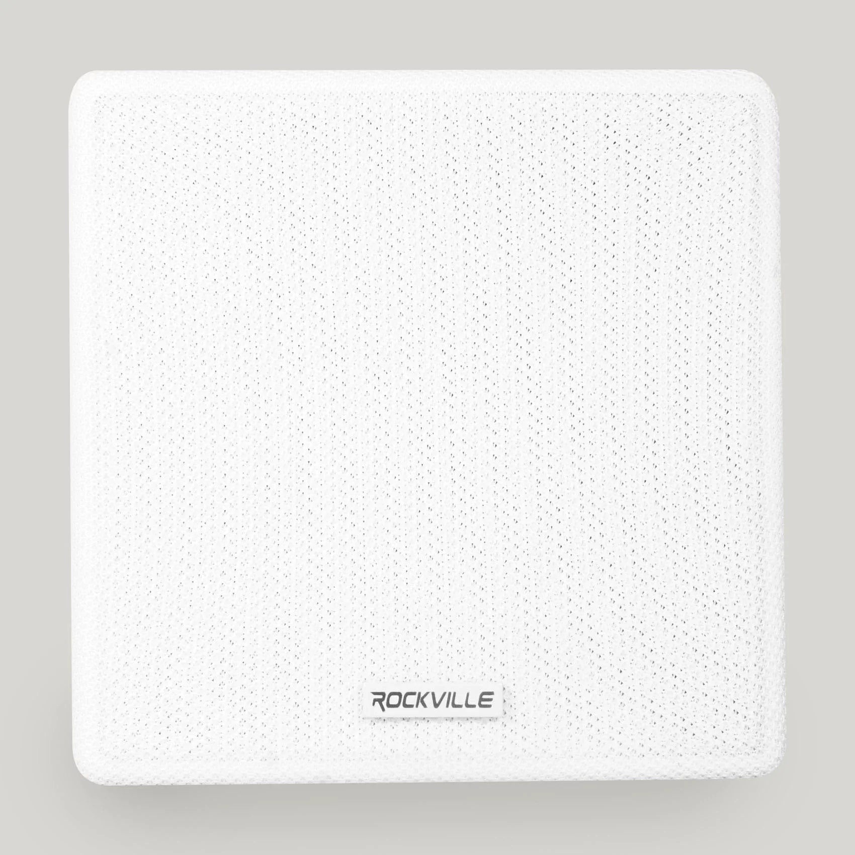 Rockville RPA40BT 4-Room Home Audio Kit Receiver+(8) White Wall Cube Speakers