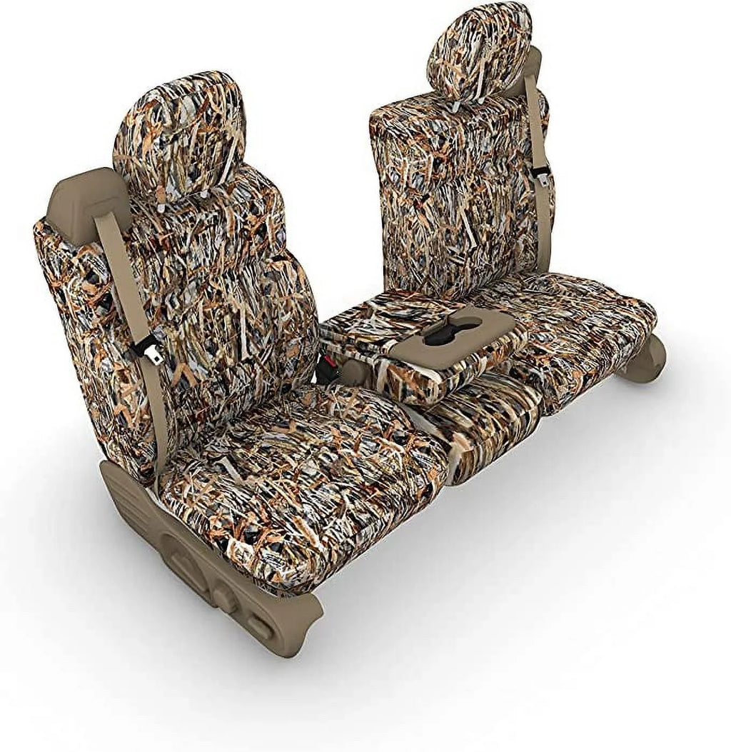 F369 2004-2008 Ford F150 XLT Super Cab Front 40/20/40 Split Seat With Adjustable Headrests and Opening Center Console in Camo Edge