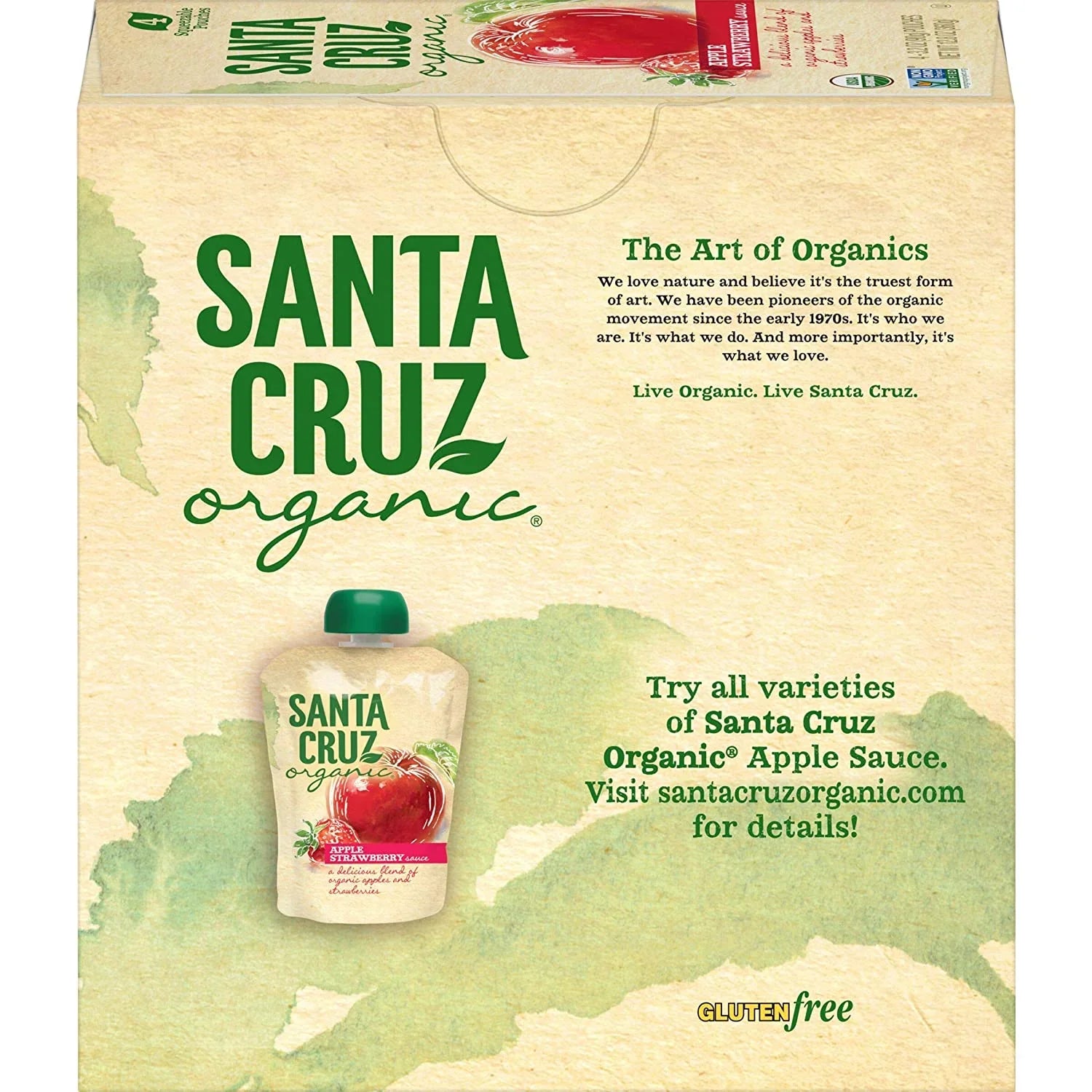 Santa Cruz Organic® Sauce Strawberry -- 4 Pouches Pack of 2