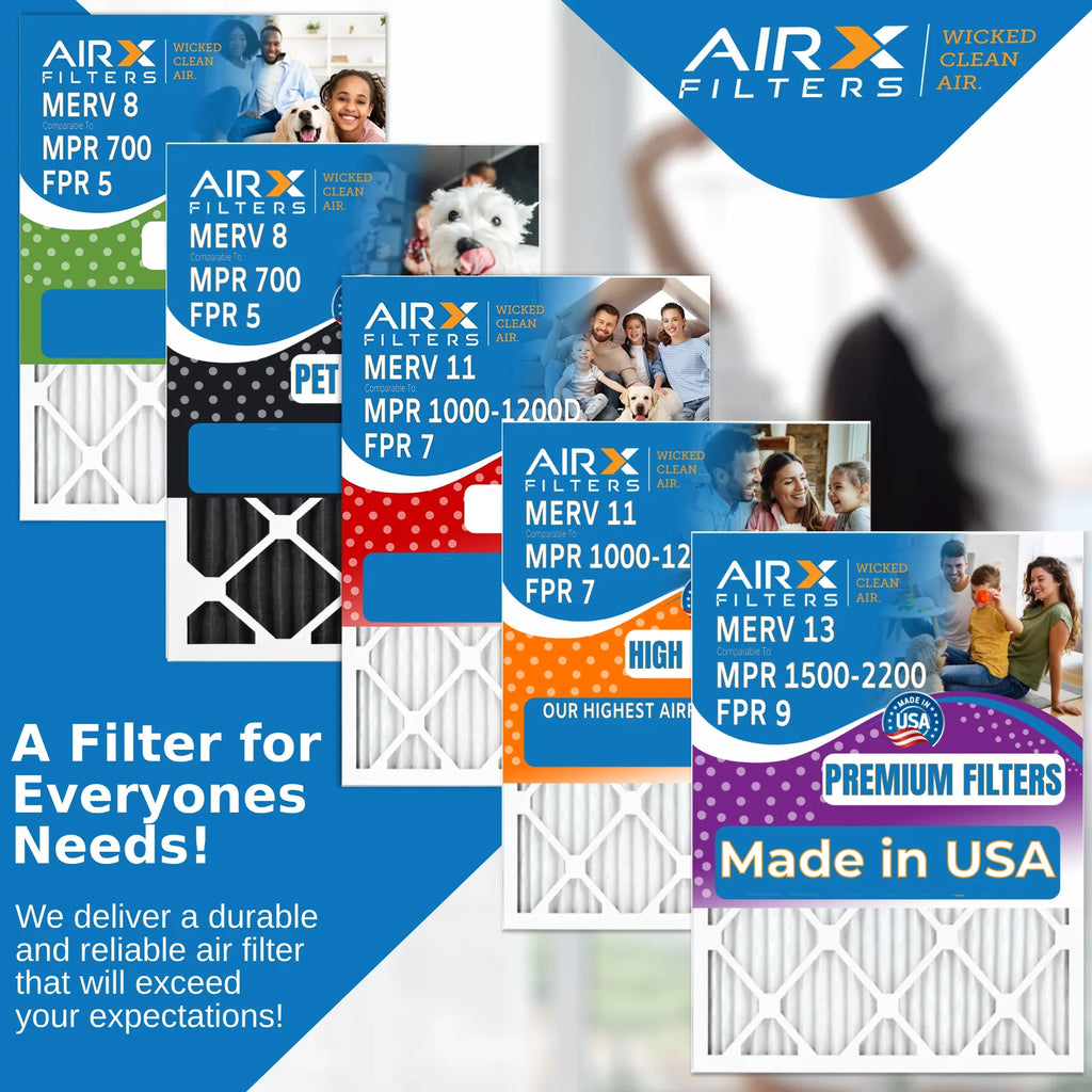12x18x1 Air Filter MERV 13 Comparable to MPR 1500 - 2200 & FPR 9 Electrostatic Pleated Air Conditioner Filter 6 Pack HVAC AC Premium USA Made 12x18x1 Furnace Filters by AIRX FILTERS WICKED CLEAN AIR.