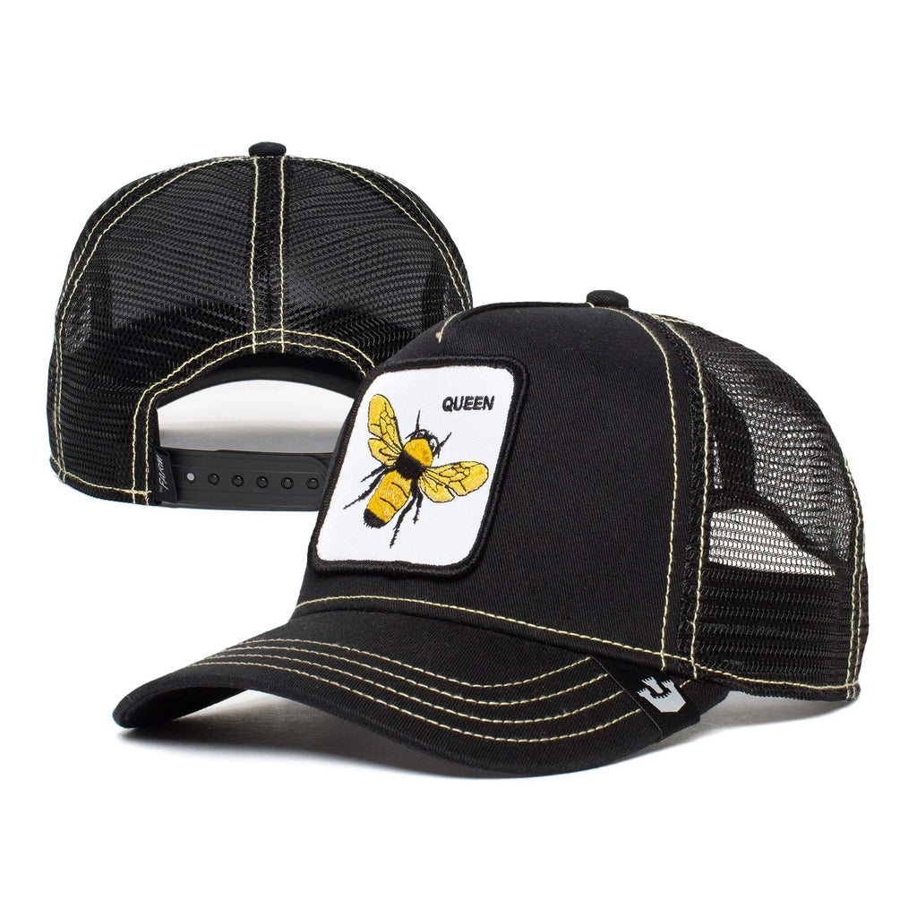 Goorin Bros. The Farm Unisex Original Adjustable Snapback Trucker Hat, Ebony (Queen Bee), One Size