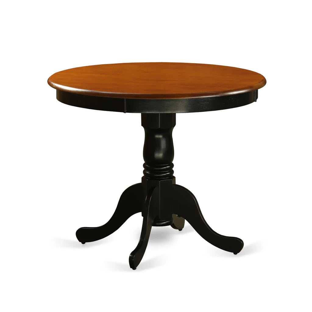 East West Furniture Antique 3-piece Traditional Wood Dining Set in Dark