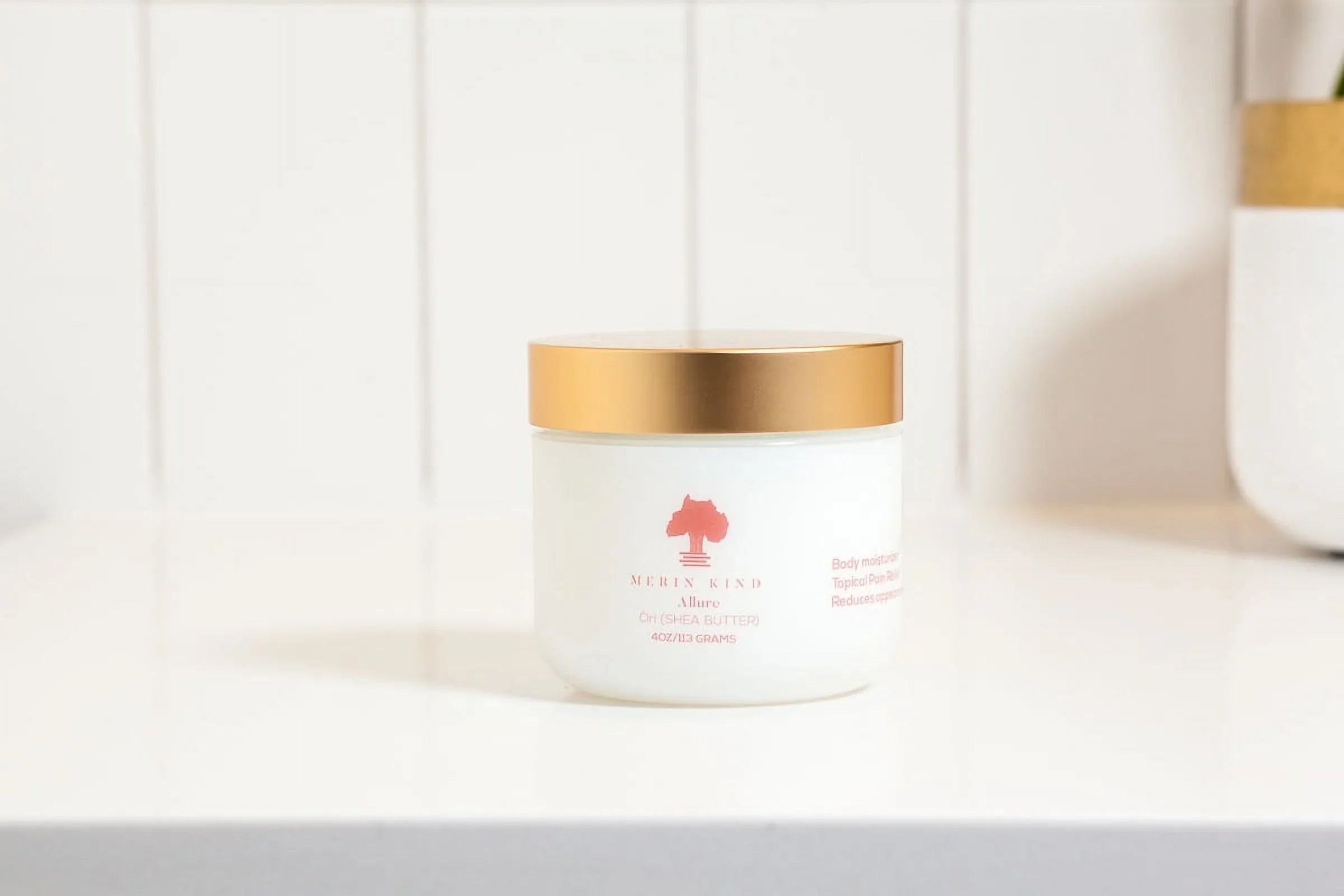 Merin Kind ALLURE Whipped Shea Body Butter -Skin and Hair (Blue Tansy Vanilla Orange, 8oz.)