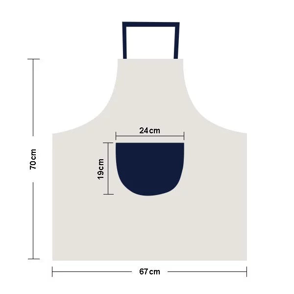 Once Bitten Twice Shy Art Deco Fashion Apron Adjustable Bib Cotton Linen BBQ Kitchen Pocket Pinafore