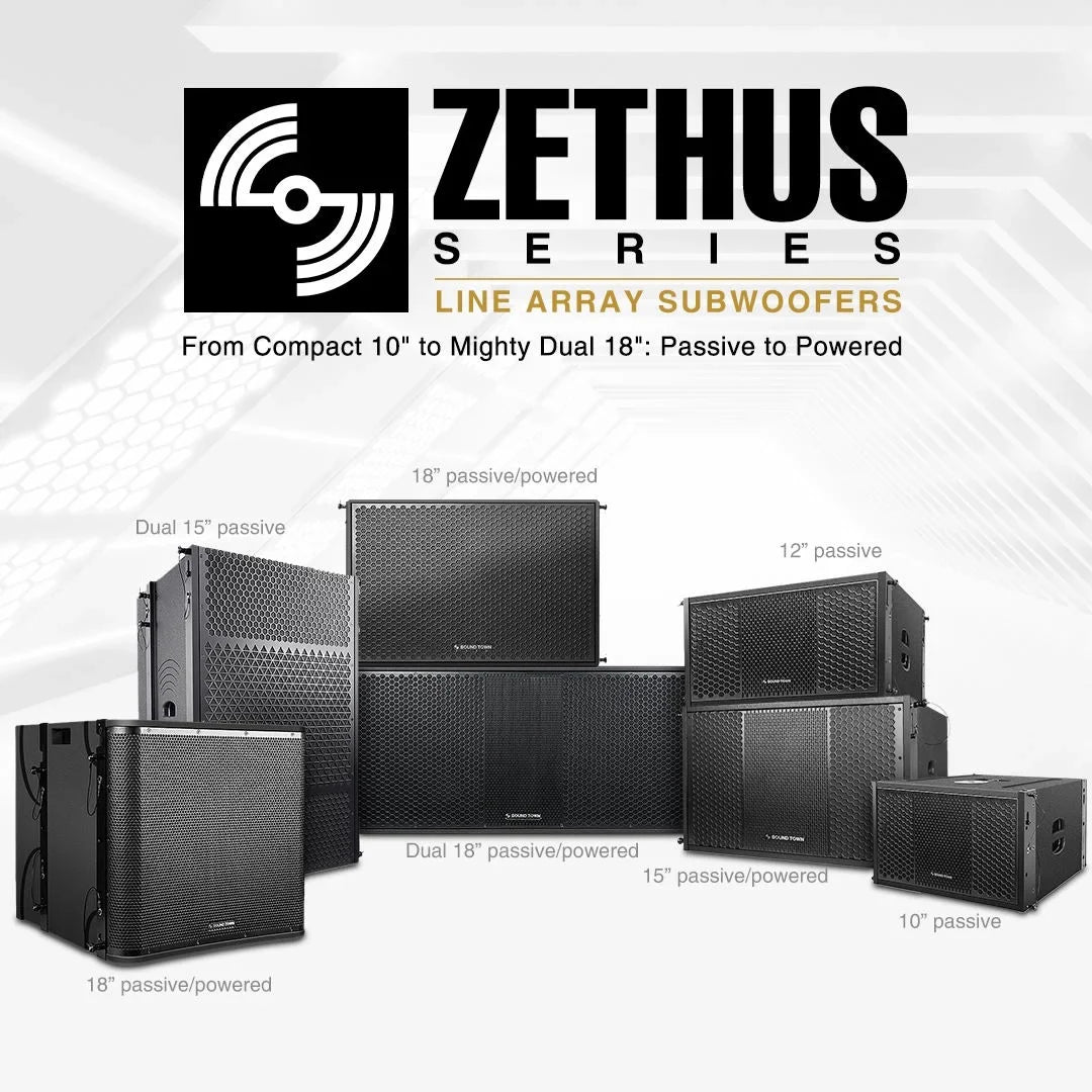Sound Town ZETHUS Series 2X12" 1200W Line Array Subwoofer (ZETHUS-210S)