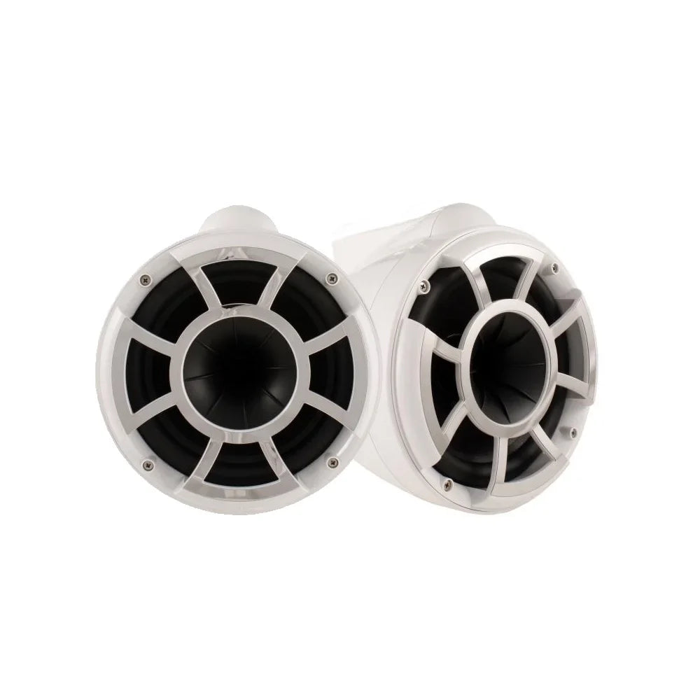 Wet Sounds for CENTURION MAXIMUS - REV10 10" White Swivel Mount Tower Speakers & CENTURION MAXIMUS Tower Adapters