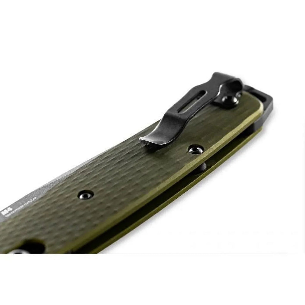 Benchmade 537GY-1 Bailout Axis Tanto Grey Coated Plain 3.38in Blade Knife