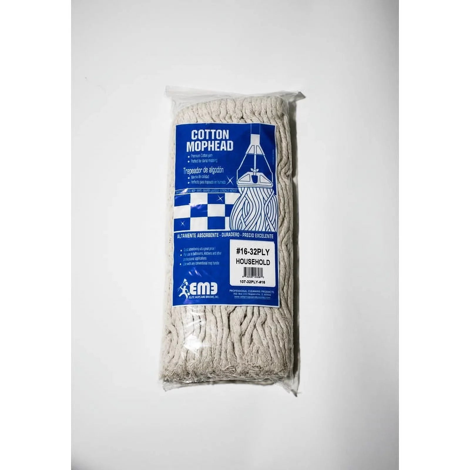 Elite Mops and Brooms Cut Termination Cotton Yarn 32 Ply # 16 Bagged Case of 6