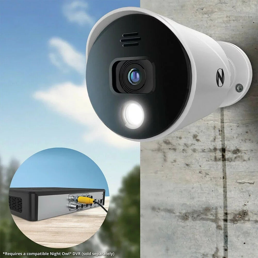 Night Owl 4K Ultra HD Wired Indoor/Outdoor Built-in Motion-Activated Spotlights