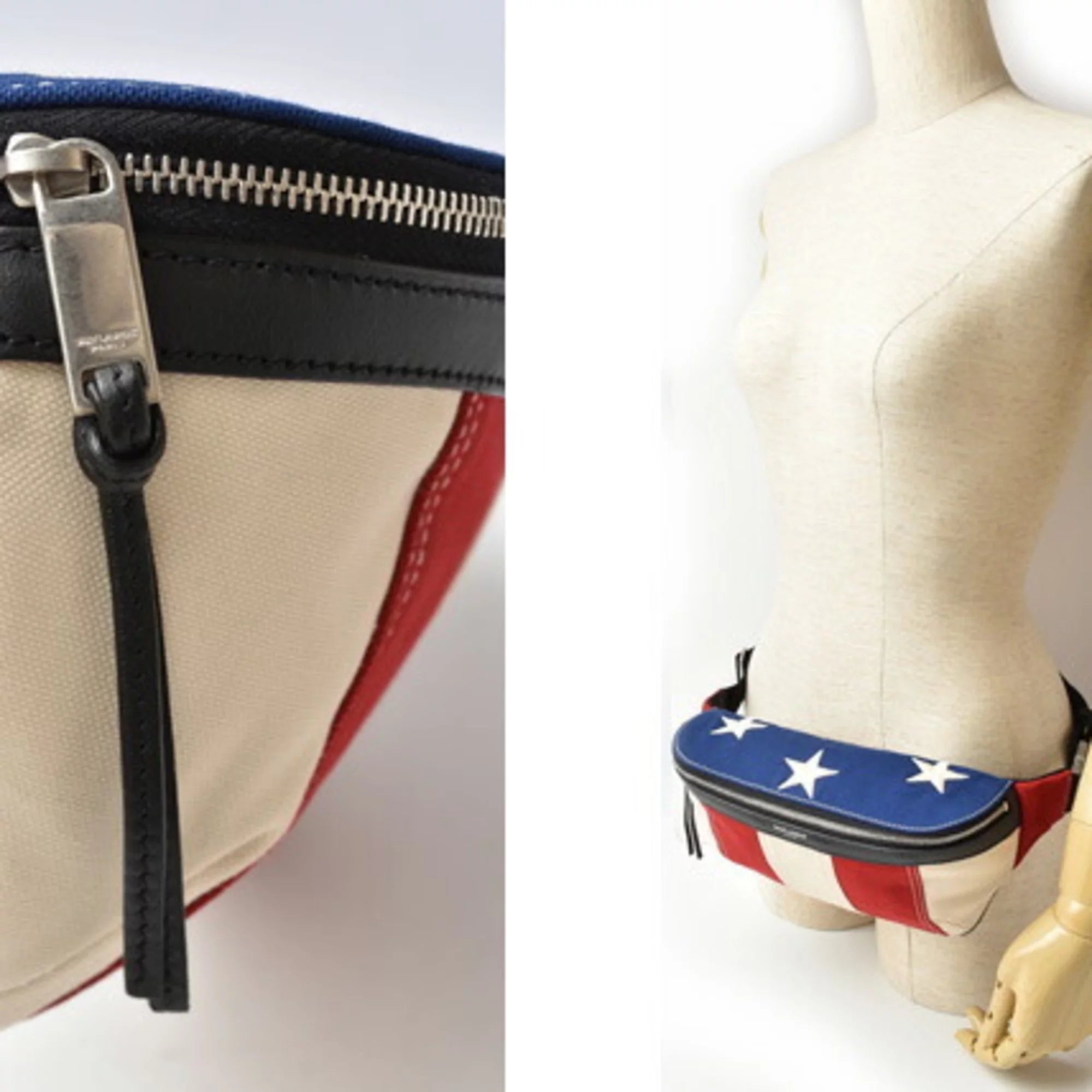 Pre-Owned Saint Laurent Bum Bag Waist Pouch 557831 SAINT LAURENT Leather MARSUPIO Star Multicolor (New)