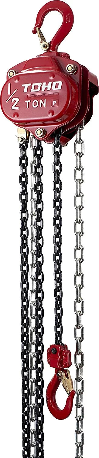 TOHO HSZ-622A OP Chain Block Hoist with Overload Protection (0.5 Ton, 20 Ft. Chain)