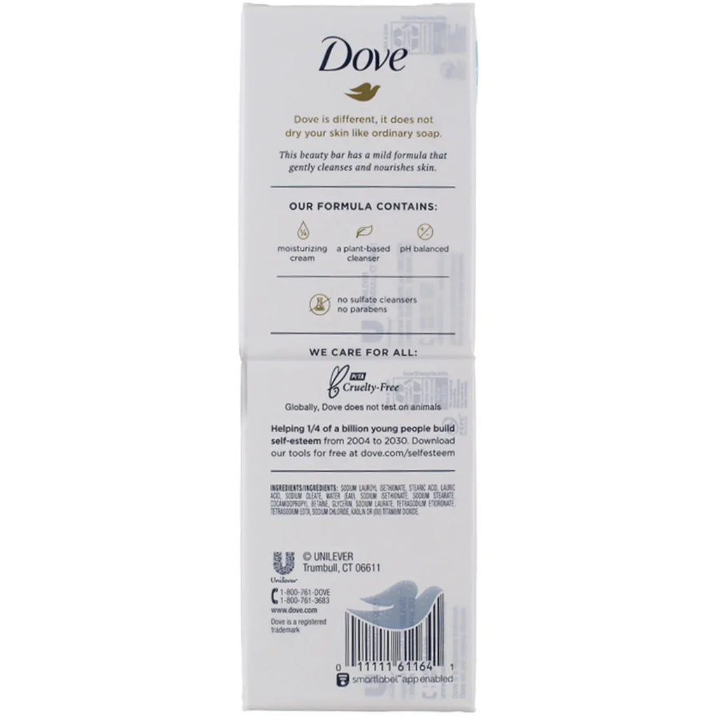 Dove Bath Bars, Sensitive Skin, Unscented 6-4 oz (113 g) bars [24 oz (1.5 lb) 678 g] (Packaging may vary)