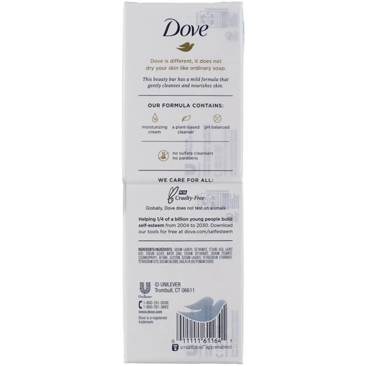 Dove Bath Bars, Sensitive Skin, Unscented 6-4 oz (113 g) bars [24 oz (1.5 lb) 678 g] (Packaging may vary)
