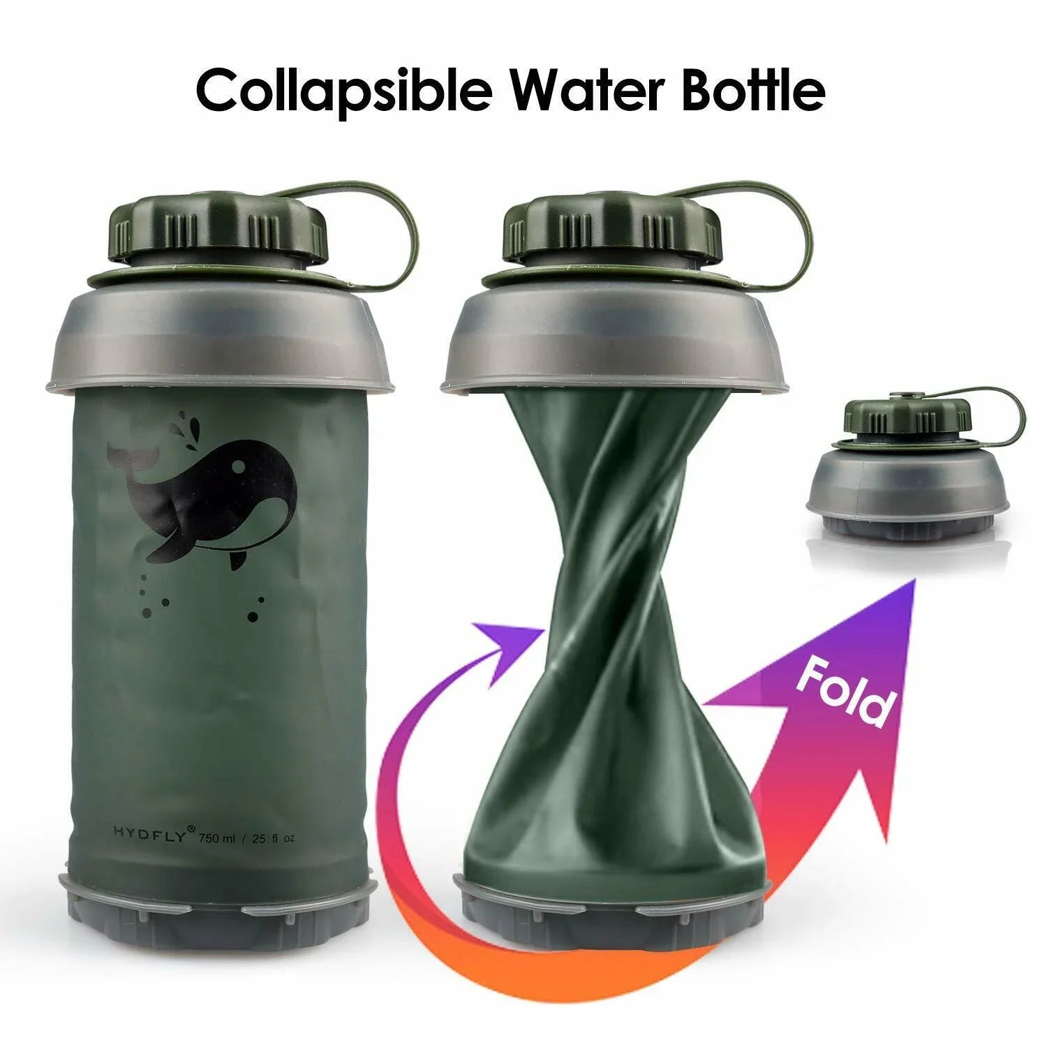 Outdoor Sports 750ml Hollow Fiber UF Collapsible Water Purifier Filter Bottle