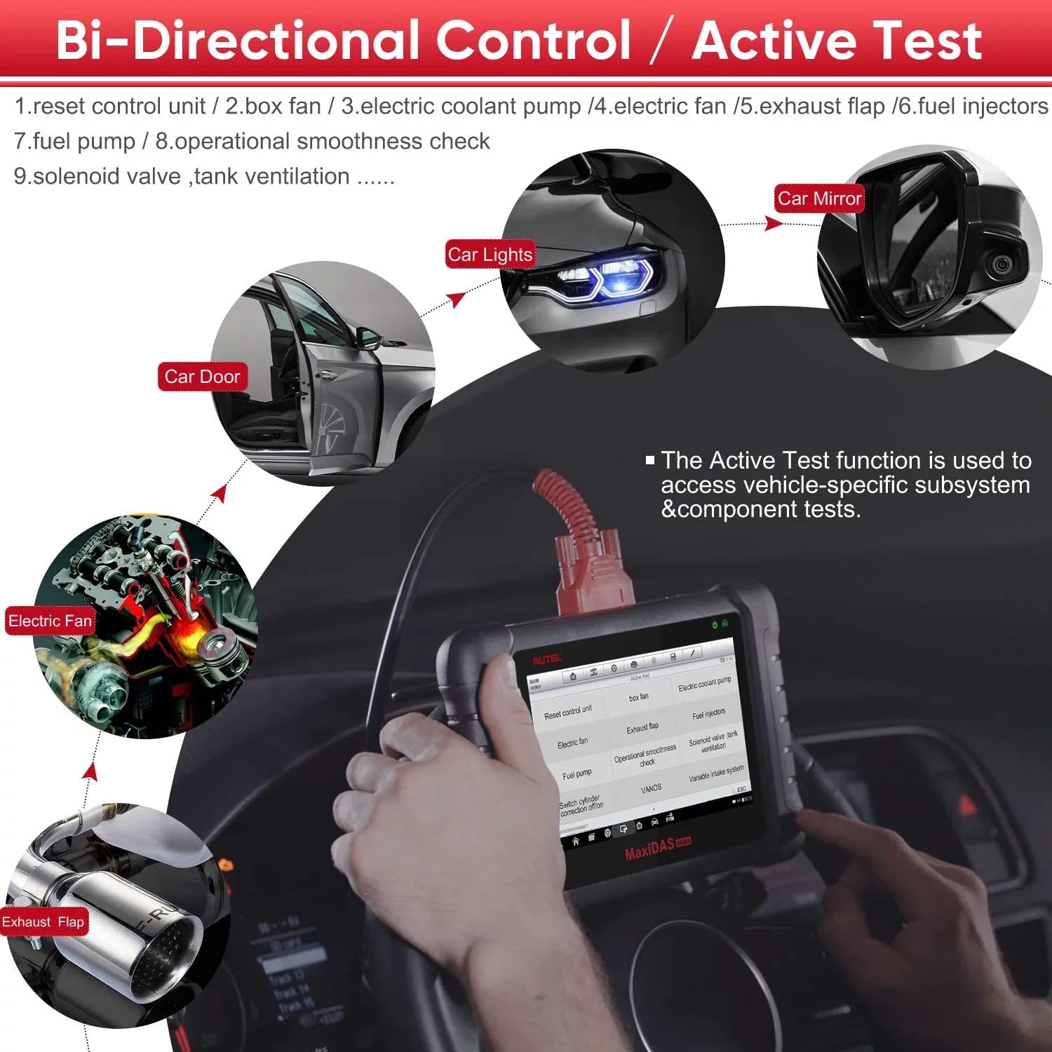Autel Scanner MaxiDAS DS808K Auto Diagnostic Scan Tool, ECU Coding,ABS Bleed, Oil Reset,Upgrade of DS708 MP808
