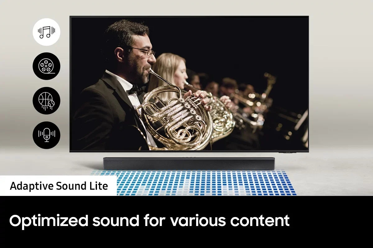 QN55S90CAFXZA 55" 4K OLED Smart TV with AI Upscaling with a HW-B550 2.1ch Soundbar and Subwoofer with Dolby Audio (2023)