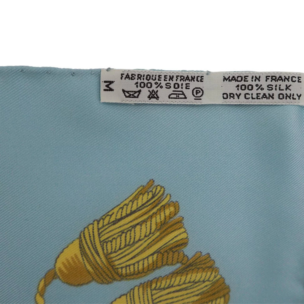 Pre-Owned Hermes Silk Scarf Light Blue (Like New)