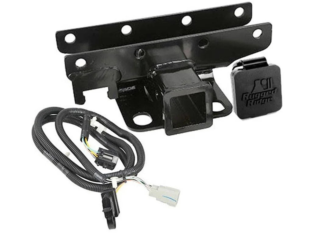 Rugged Ridge by RealTruck Trailer Hitch Kit for Wrangler JK | 2" Ball, Rated to Tow 2,000-Lbs | 11580.54 | Compatible with 2007-2018 Jeep Wrangler JK
