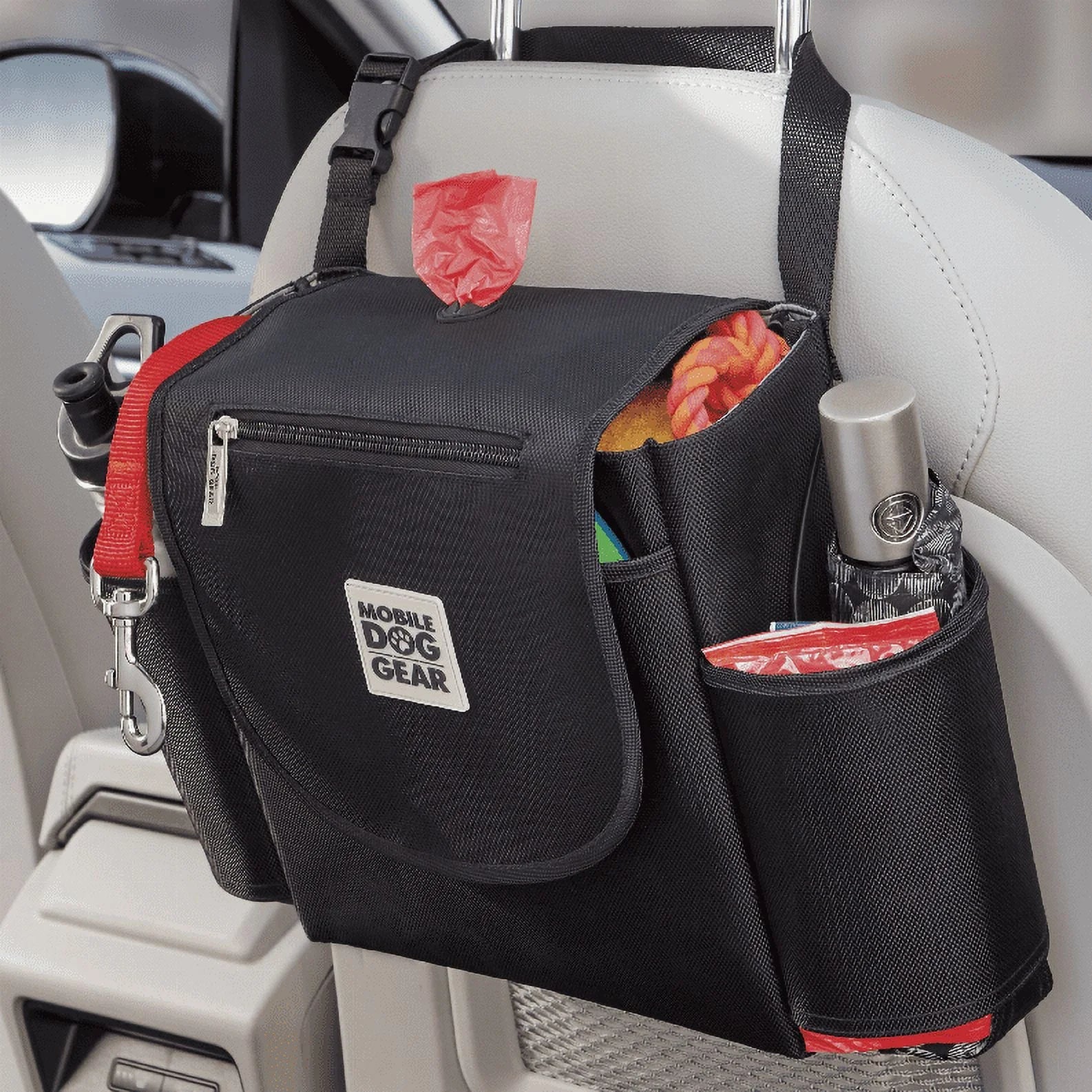 Mobile Dog Gear Car Seat Back Organizer Ebony