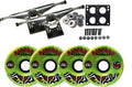 LONGBOARD Package TRUCKS 76 BIGFOOT GREEN SWIRL WHEELS