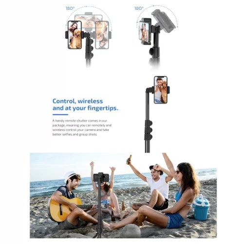 67" Edge Tripod Stand Wireless Remote Shutter Selfie Stick K4P for Galaxy J7 V (2017) Perx S6 Edge+ S7 Edge S8 active S10e S10 On5 J3 Emerge 5G Note 9 8 20 10 Plus S21 FE 5G J5