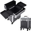 Joligrace Rolling Makeup Case Large Makeup Box Organizer Cosmetic Trolley