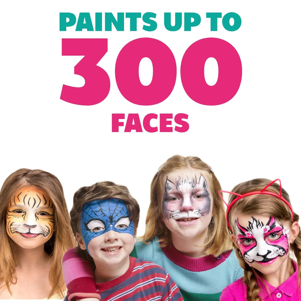 Ebony And White Face Paint Set, Safe Non Toxic Professional Face & Body Painting Kit For Kids Party, Adults, Cosplay, Water Activated Paints Special Effects Makeup