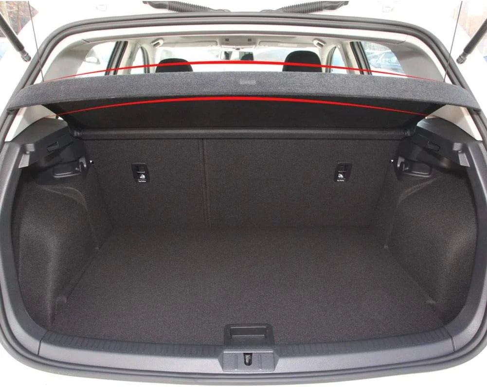 Fit 2015-2019 Volkswagen GTI Golf 7 Non-retractable Cargo Cover for 2015 2016 2017 2018 2019 VW GTI GOLF 7 Hatchback Rear Trunk Luggage Privacy Shade Accessory, Ebony