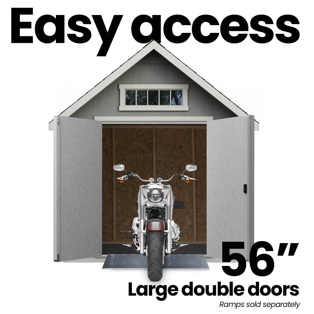 Handy Home Products Tribeca 8 ft. x 12 ft. Wood Storage Shed (Floor Included)