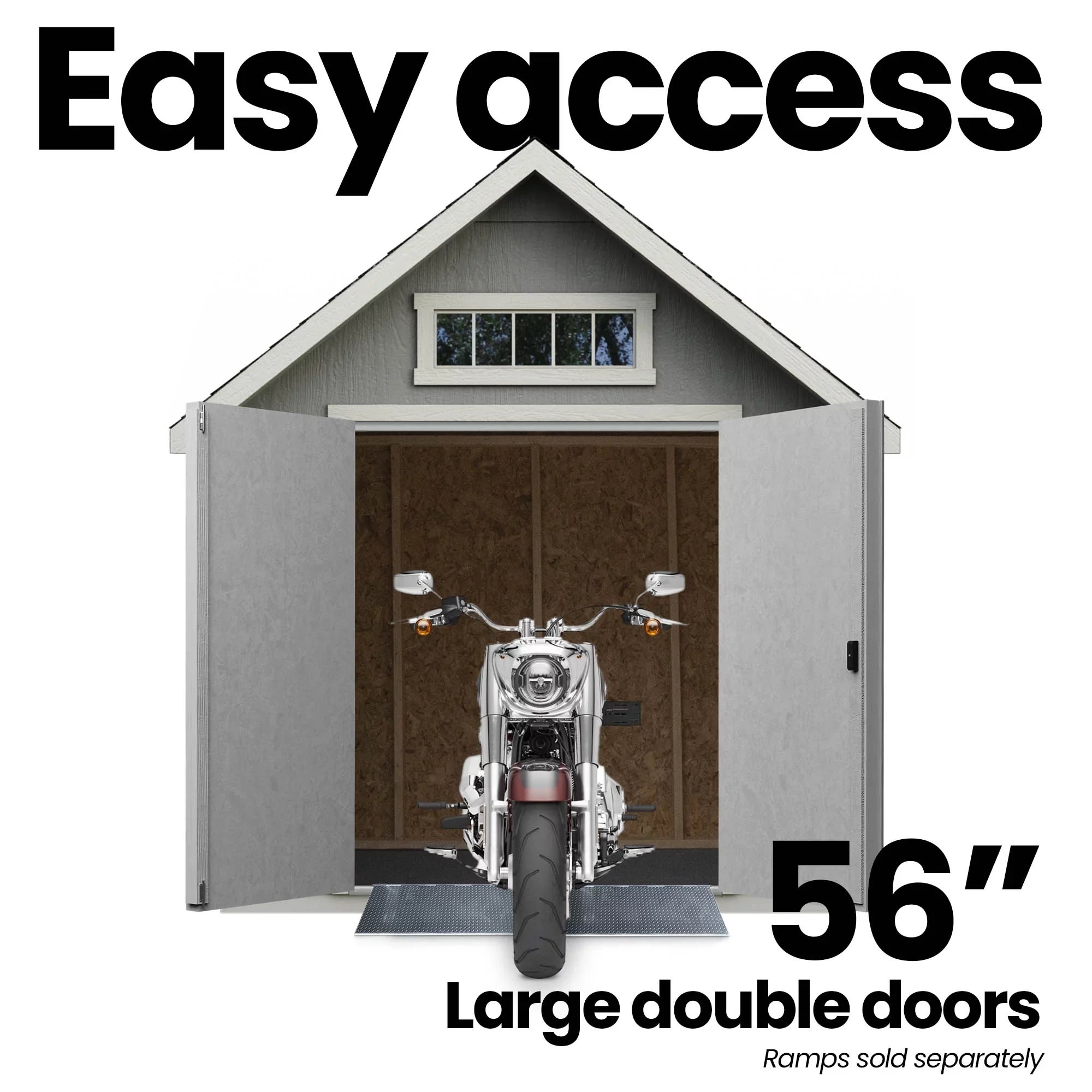 Handy Home Products Tribeca 8 ft. x 12 ft. Wood Storage Shed (Floor Included)