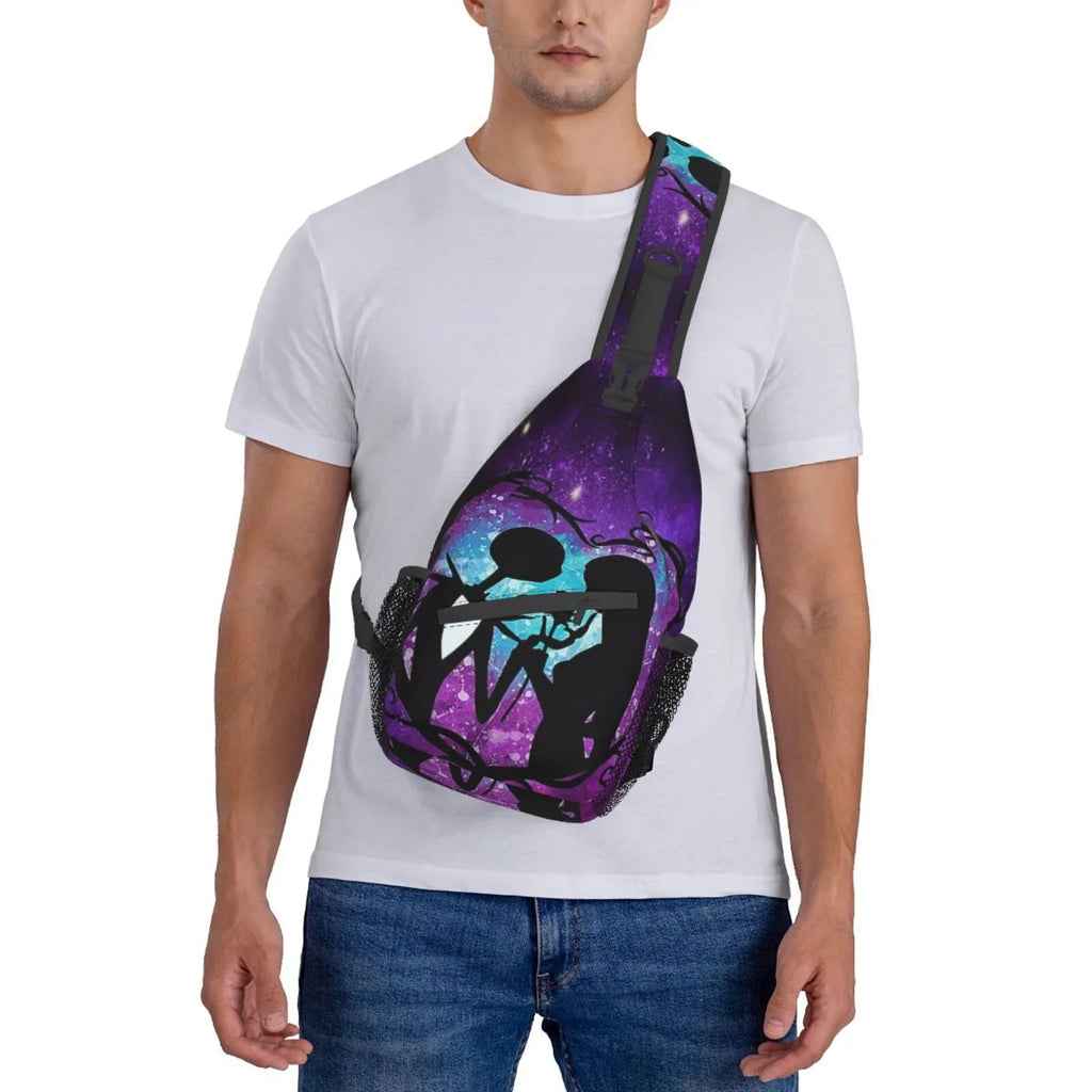 The Nightmare Before Christmas Chest Bags Crossbody Sling Backpack Unisex Travel Hiking Daypack Shoulder Bag Gifts For People People