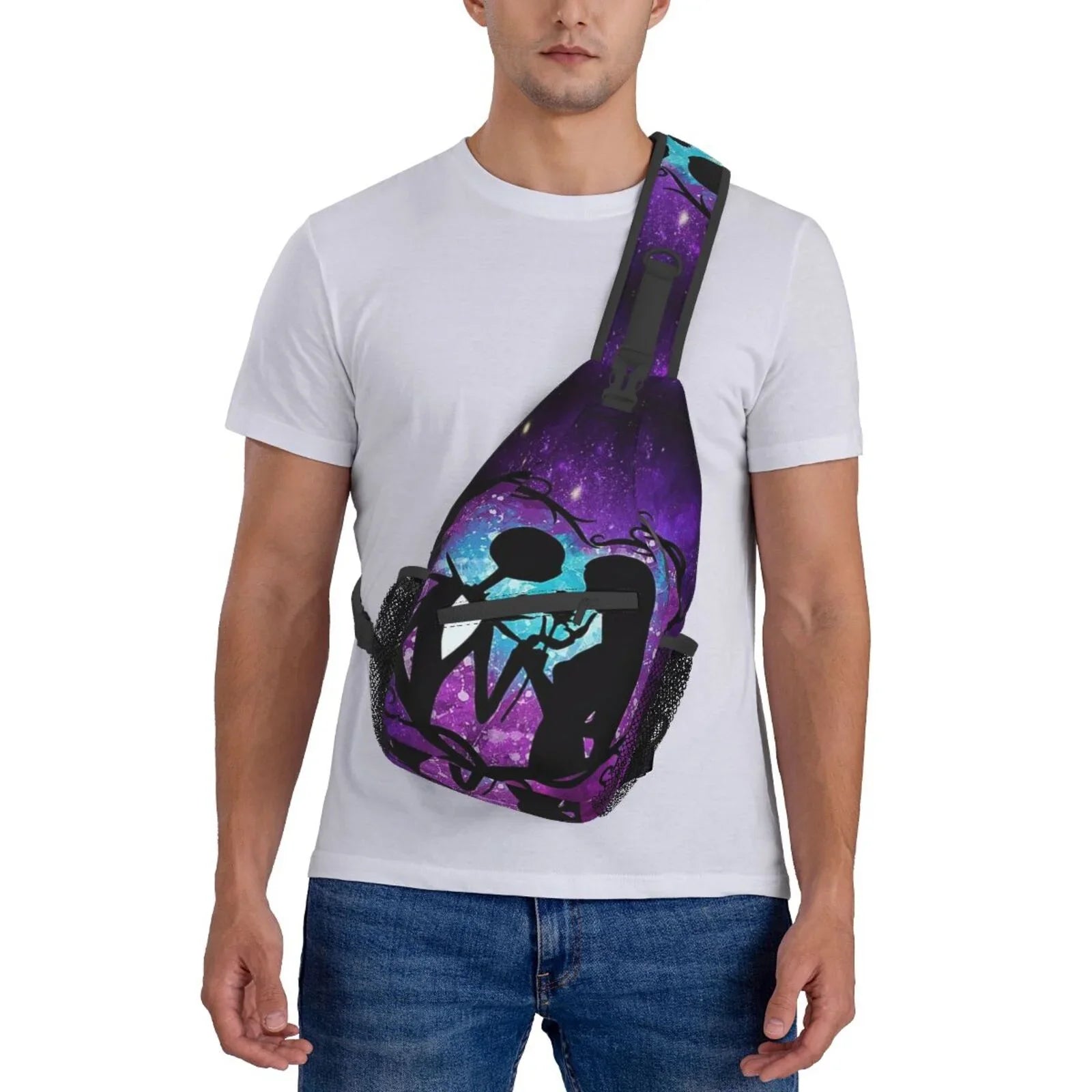 The Nightmare Before Christmas Chest Bags Crossbody Sling Backpack Unisex Travel Hiking Daypack Shoulder Bag Gifts For People People