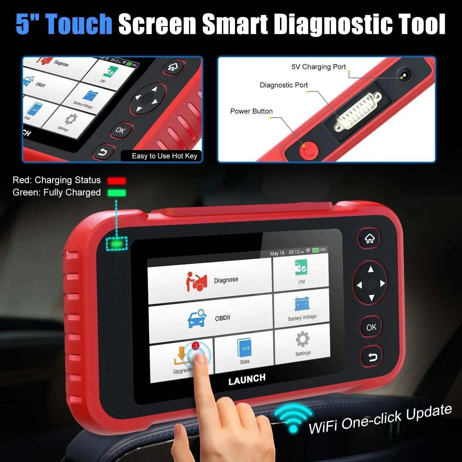 LAUNCH CRP123i OBD2 Scanner Diagnostic Code Reader ABS SRS Engine Transmission TOOLS