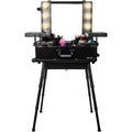 SHANY Studio ToGo Wheeled Trolley Makeup Case & Organizer with Light - Ebony