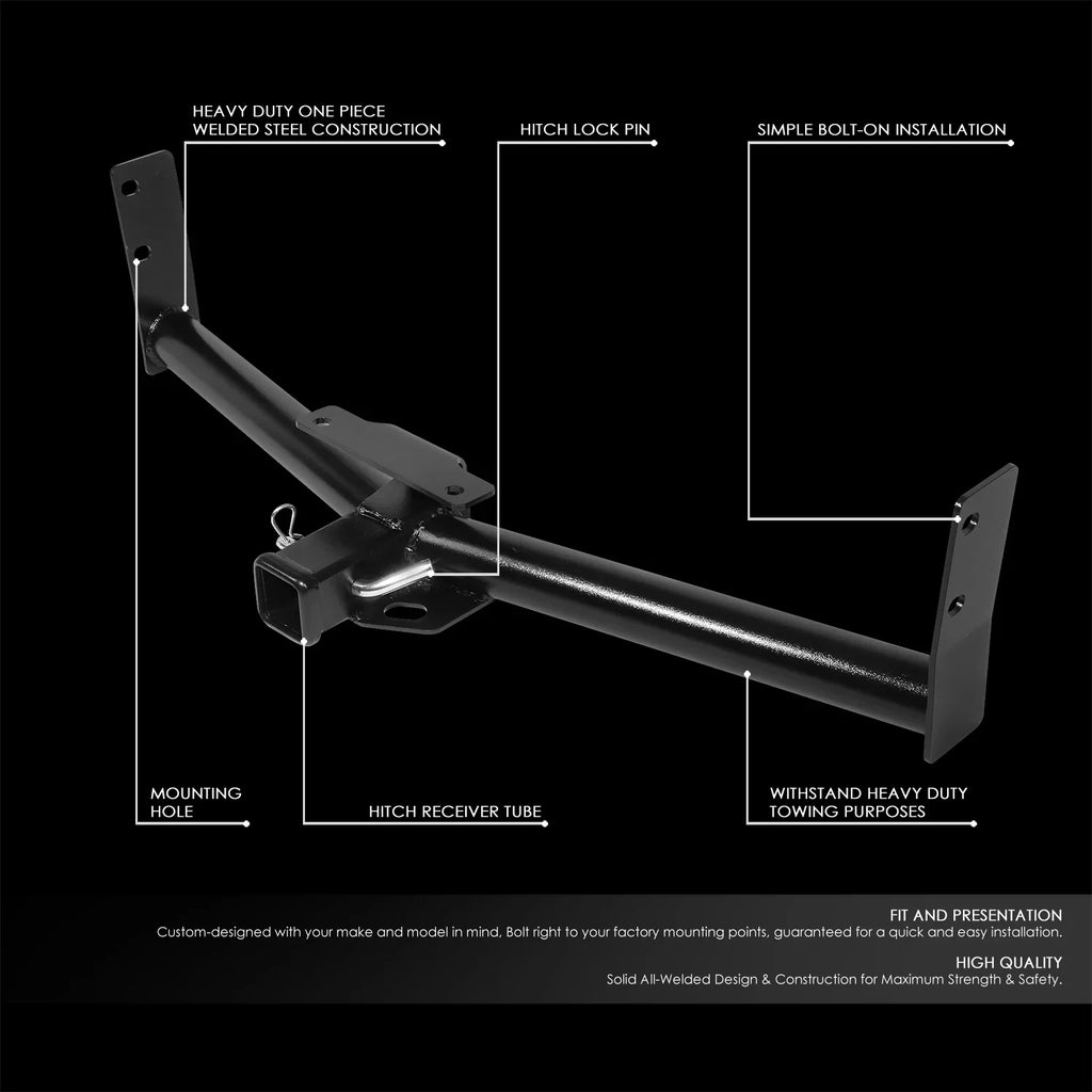 DNA Motoring TH-N-025 For 2005-2017 Equinox Vue Torrent Terrain 2 inches Class 3 Trailer Towing Hitch Receiver People W/ hitch pin 06 07 08 09 10