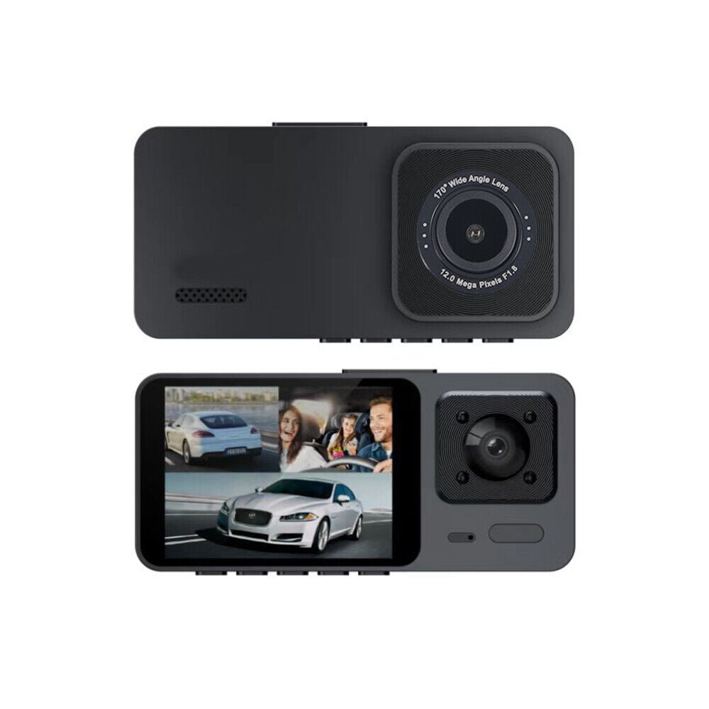 G·PEH HD Dual Lens Car Dash Cam Front/Rear/Inside Video Recorder Camera G-sensor