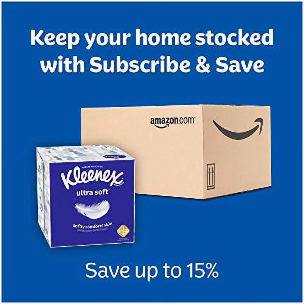 Kleenex Expressions Ultra Soft Facial Tissues, 18 Cube Boxes, 65 Tissues per Box (1,170 Total Tissues)