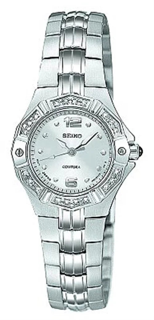 Seiko People SXGN25 Coutura Diamond Silver-Tone Watch