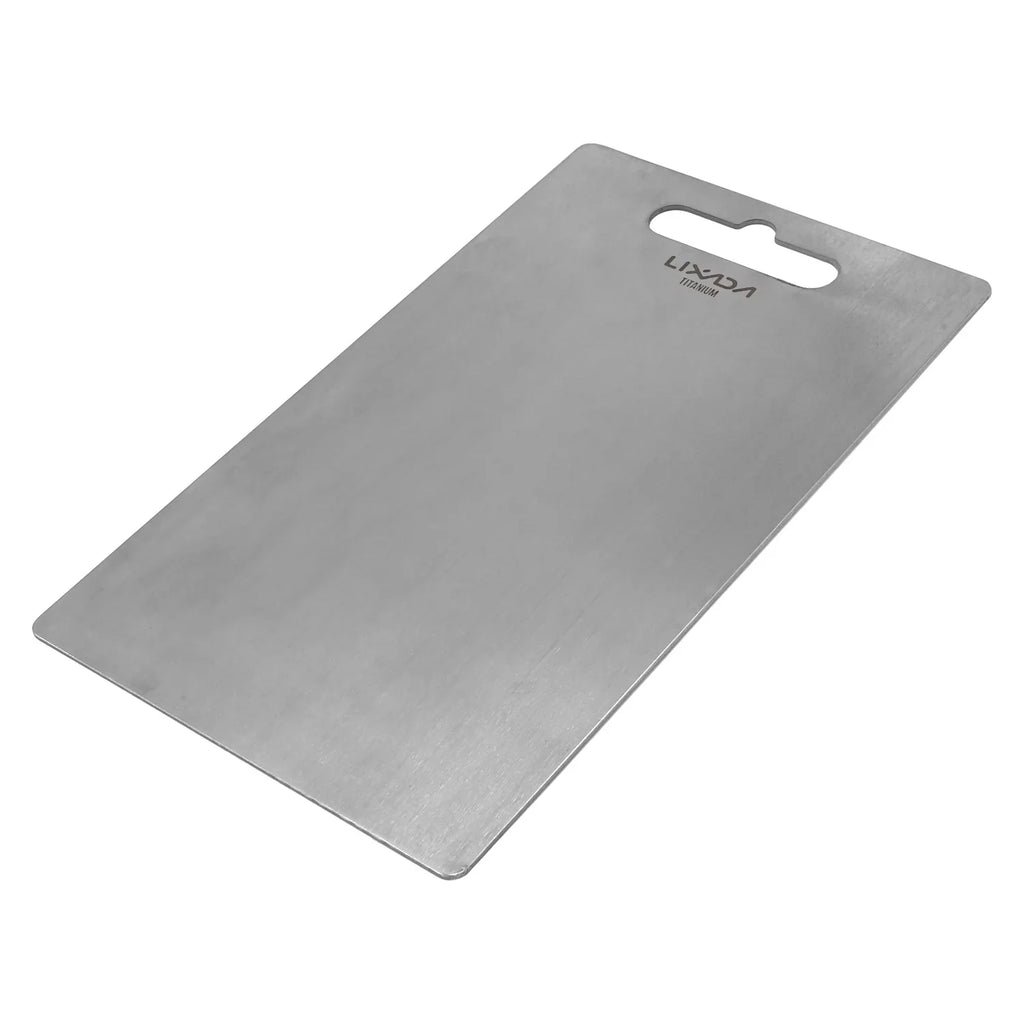Lixada 1.8MM Thick Titanium Cutting Board for Home Kitchen Cooking Outdoor Camping Hiking Backpacking