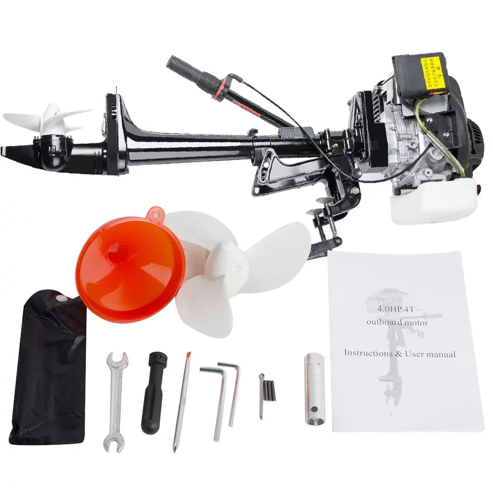 4 Stroke 3.6 HP Outboard Motor 55CC Boat Engine With Air Cooling System