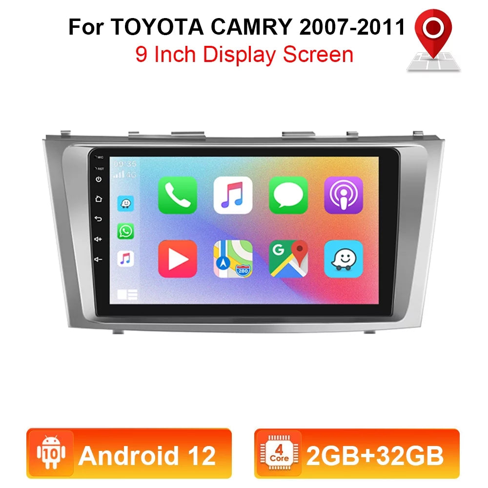 Jahy2Tech 2+32G Android 11 Car Stereo, 9 Inch IPS HD Touch Screen Car Radio Wireless CarPlay Android Auto for Toyota Camry 2006-2011