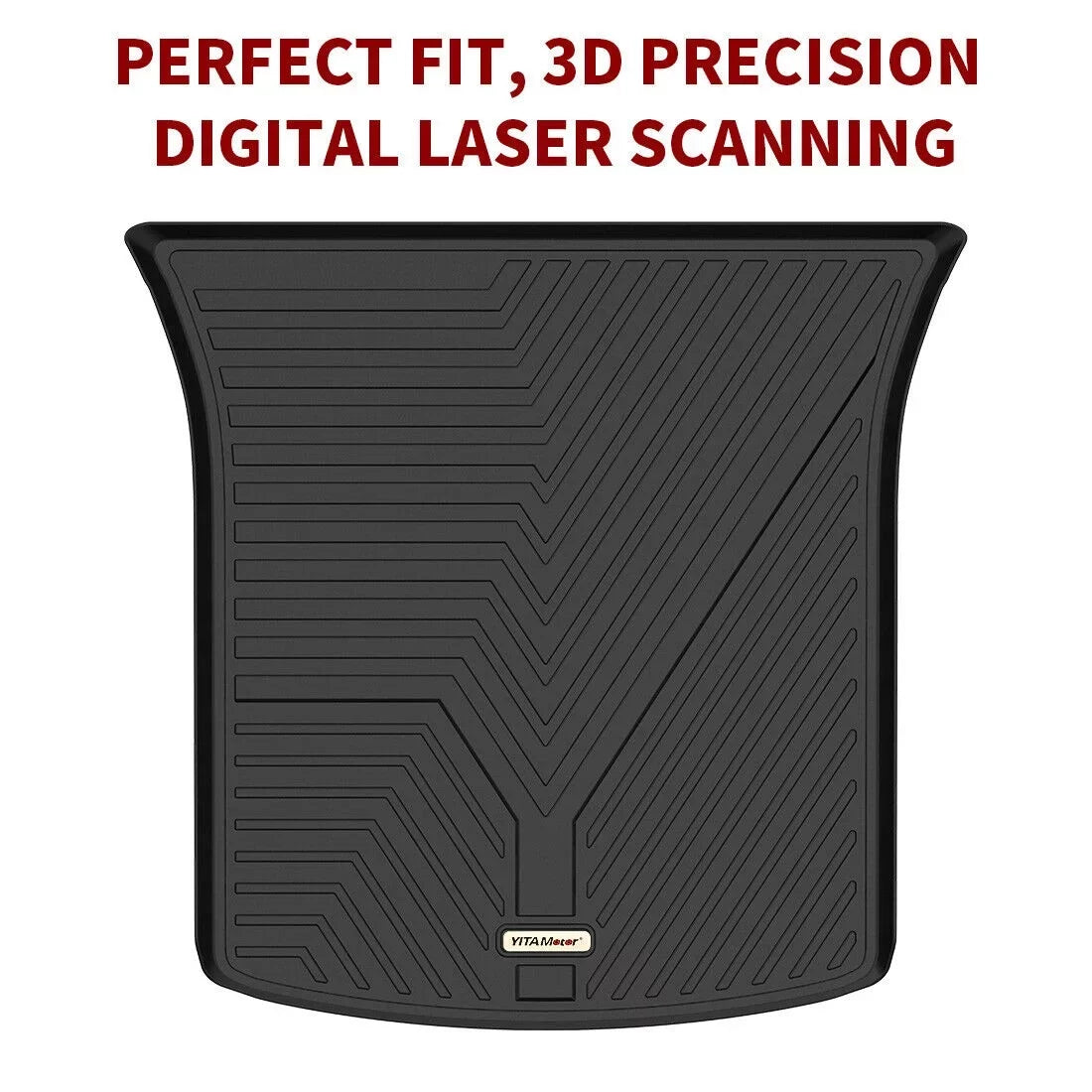 Ledkingdomus Floor Mats for 2020-2023 Tesla Model Y Rear Trunk Mat All Weather Dark