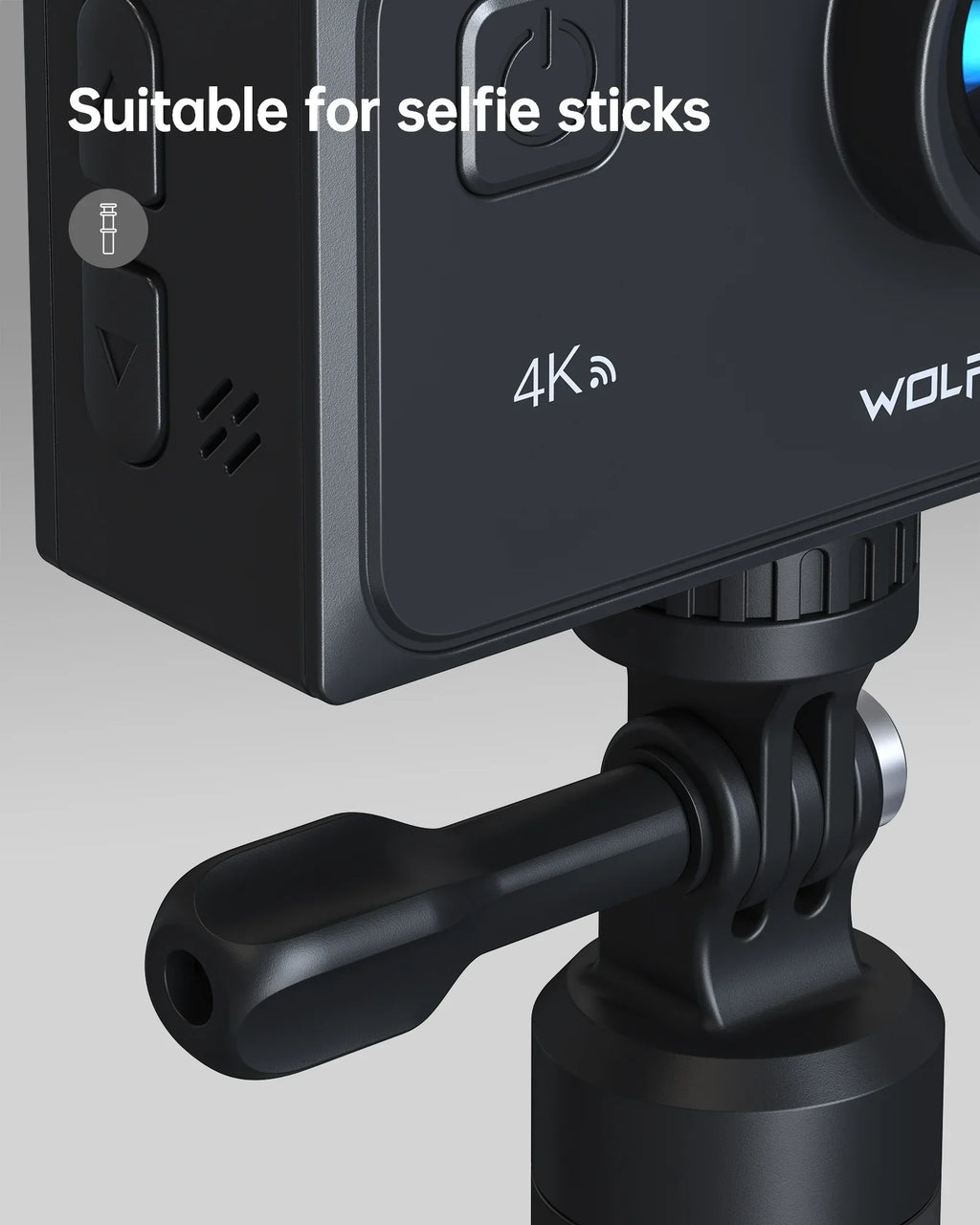 WF Action Cam 4K 60FPS 24MP Sport Camera 40M Underwater Camera Waterproof with Touch Screen Vlog Camera EIS Remote Control 170° Wide Angle
