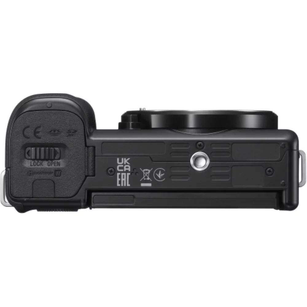 Sony ZV-E10 Mirrorless Camera |16-50mm Lens Midnight Bundle with Edge 64GB Memory Card + Flexible Tripod + Camera Bag + Cleaning Kit (5 Items)