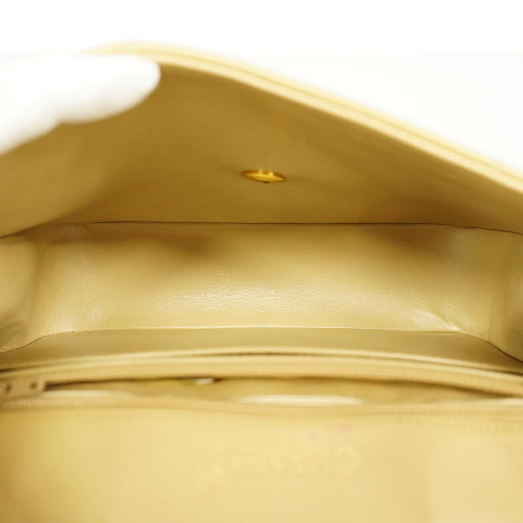 Authenticated Used Auth Chanel Matelasse Single Chain Individuals Leather Shoulder Bag Beige