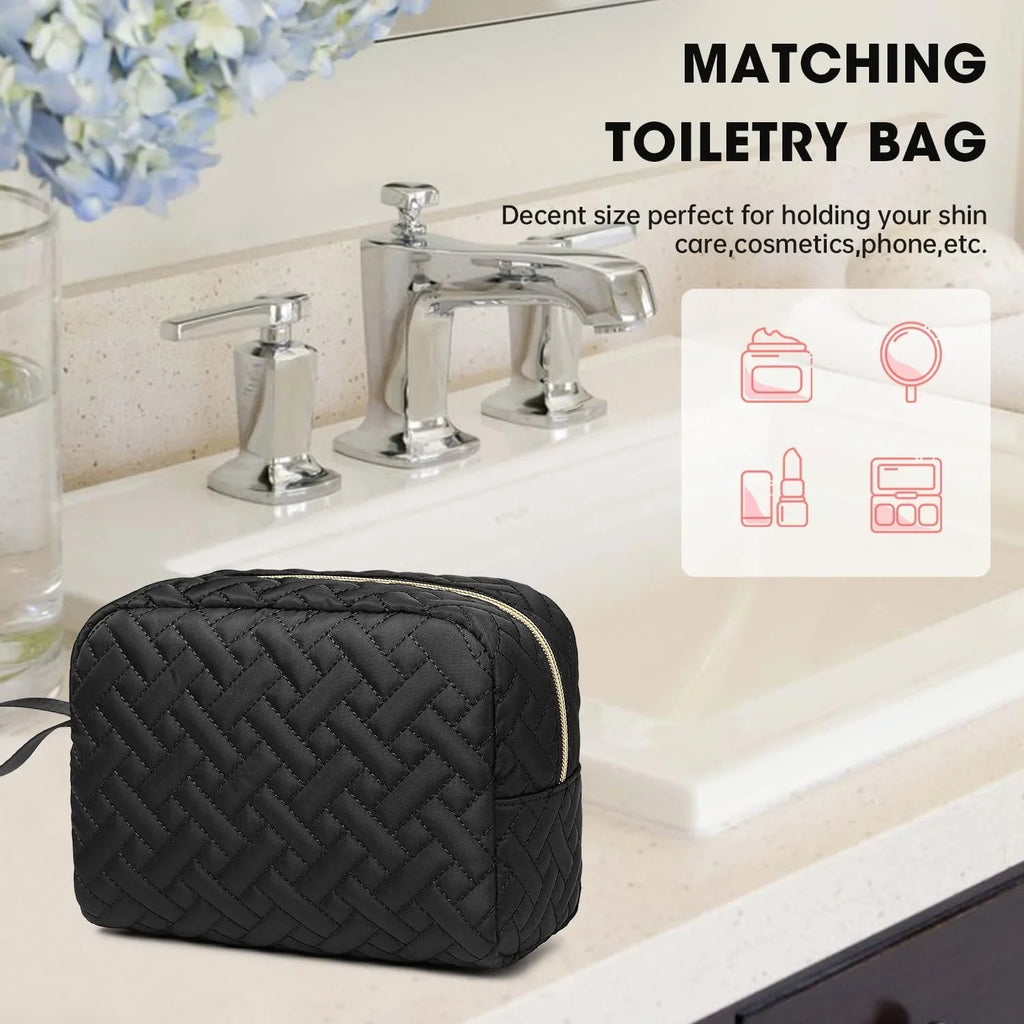 Duffle Bags for People Quilted Travel Edge Bag with Shoe Individuals Large Carry On Overnight Tote Gym Bag with Toiletry Bag,Hospital Bags for Labor and Dark