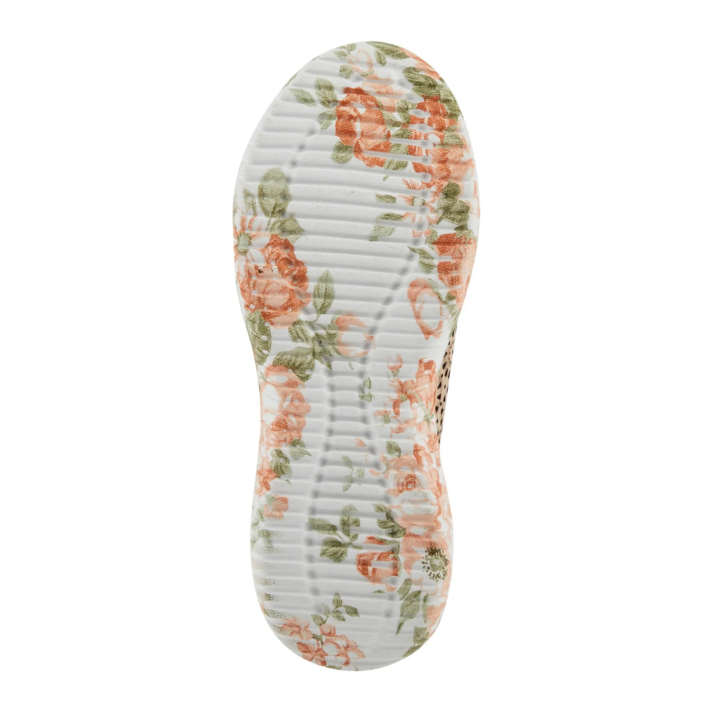 L'Artiste Individuals Jazzie Lace-Up Fashion Sneaker with Flowers Beige Multi EU 38/7.5-8
