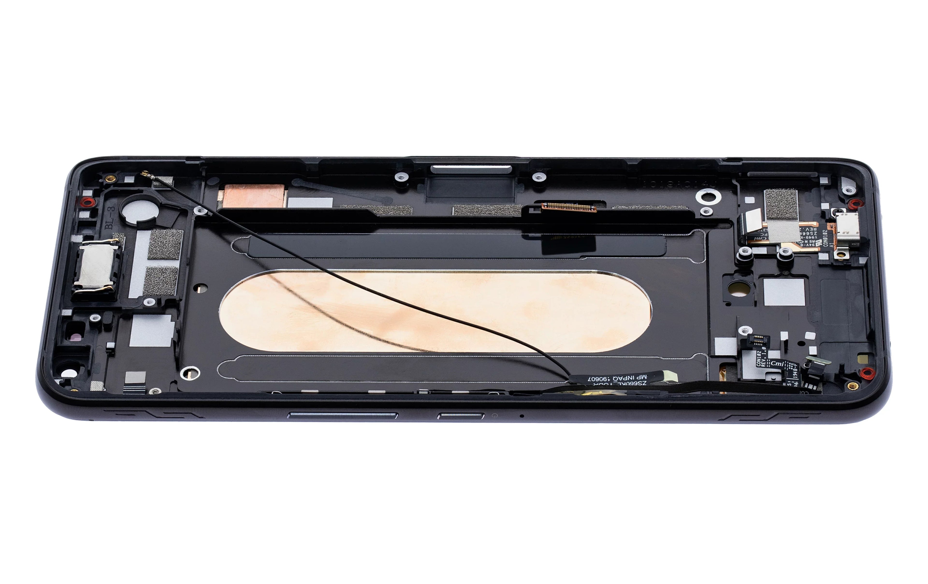 Gentlemen OLED Assembly With Frame Compatible For Asus ROG Phone 2 (ZS660KL) (Refurbished) (Matte Midnight