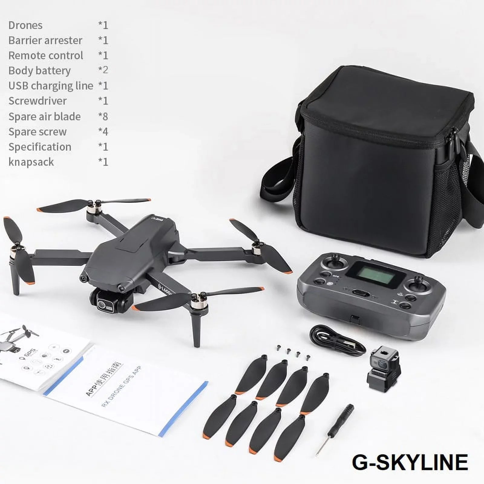 G-SKYLINE L600 PRO Full 4K Dural Camera GPS FPV 5G Drone Brushless Power 3Km RC distance