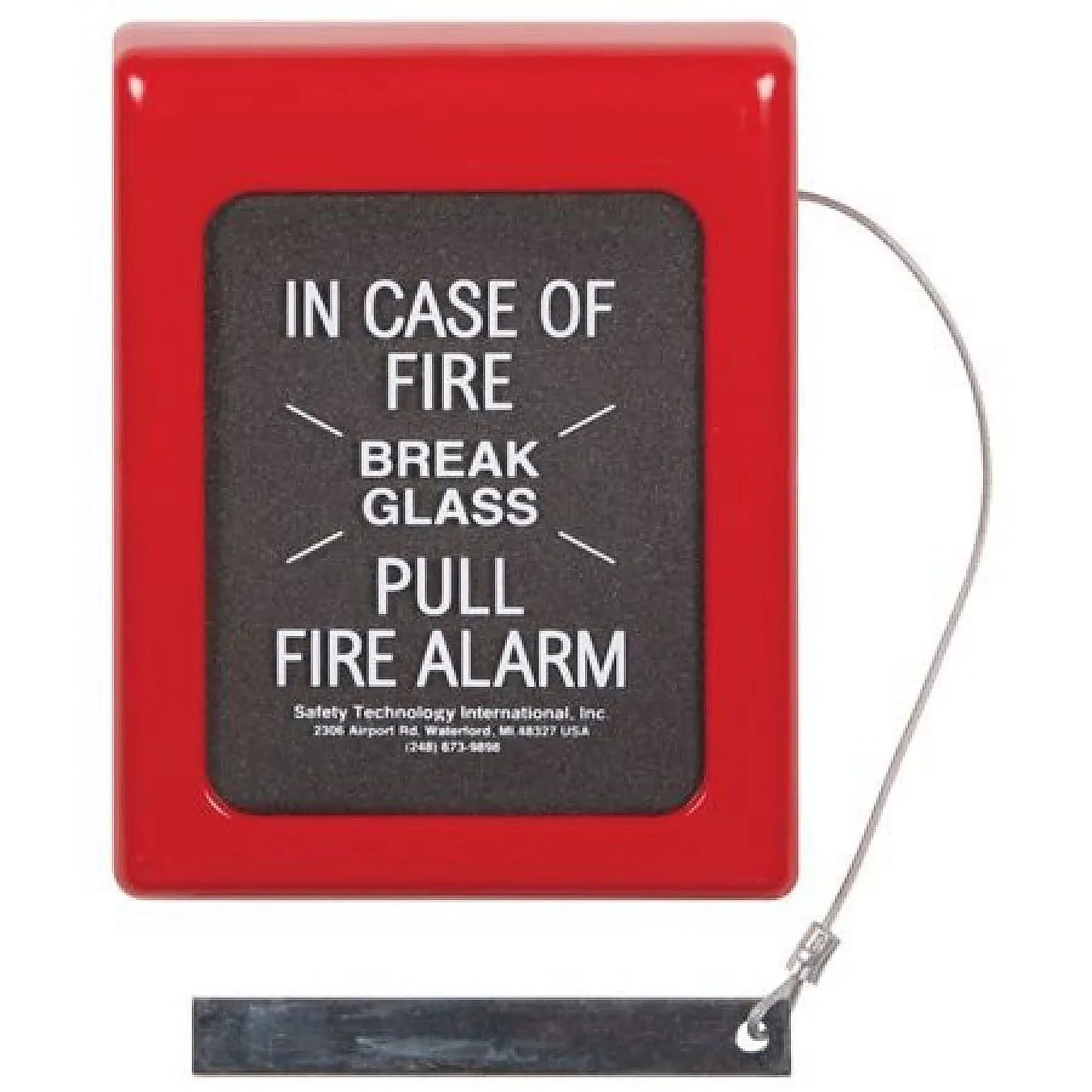 SAFETY TECHNOLOGY INTERNATIONAL STI-4100 Fire Alarm Break Glass Cover,6.5 x 9 In